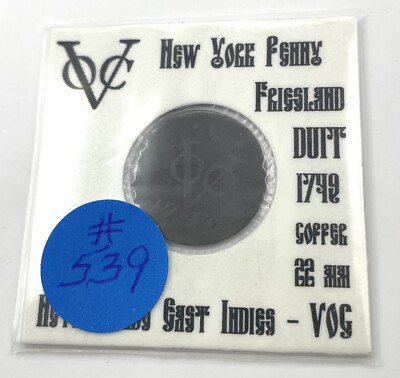 FIRST NEW YORK PENNY 1749 COPPER DUIT MINELAB METAL DETECTOR TESORO FISHER-image