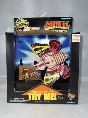 VINTAGE 1994 GODZILLA KING OF THE MONSTERS MOTHRA TERRIFYING ROAR FIGURE IN BOX-image