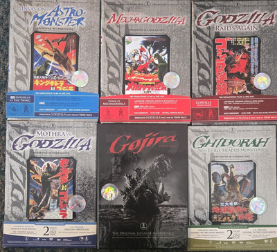 TOHO Master Godzilla Collection DVDs Lot Of 7 Discs-image