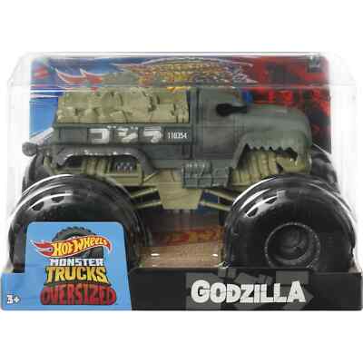 Hot Wheels Monster Trucks Godzilla 1:24 Oversized Metal 2023 -image