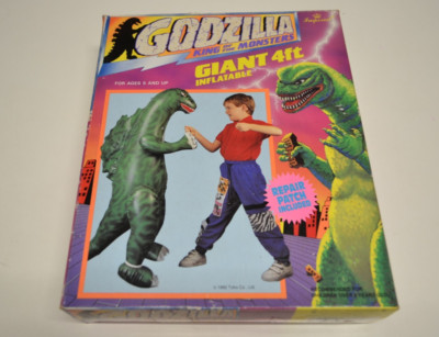 Rare Imperial GODZILLA Giant 4' INFLATABLE BOX Only, Original, Hard To Find-image