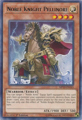Noble Knight Pellinore - MP19-EN143 - Rare - 1st Edition - Lightly Played-image
