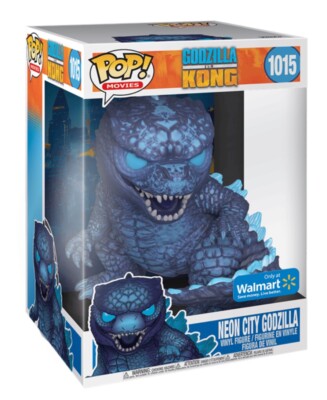 Funko Pop! Neon City Godzilla 10” Godzilla Vs Kong Walmart Exclusive (Box Flaws)-image